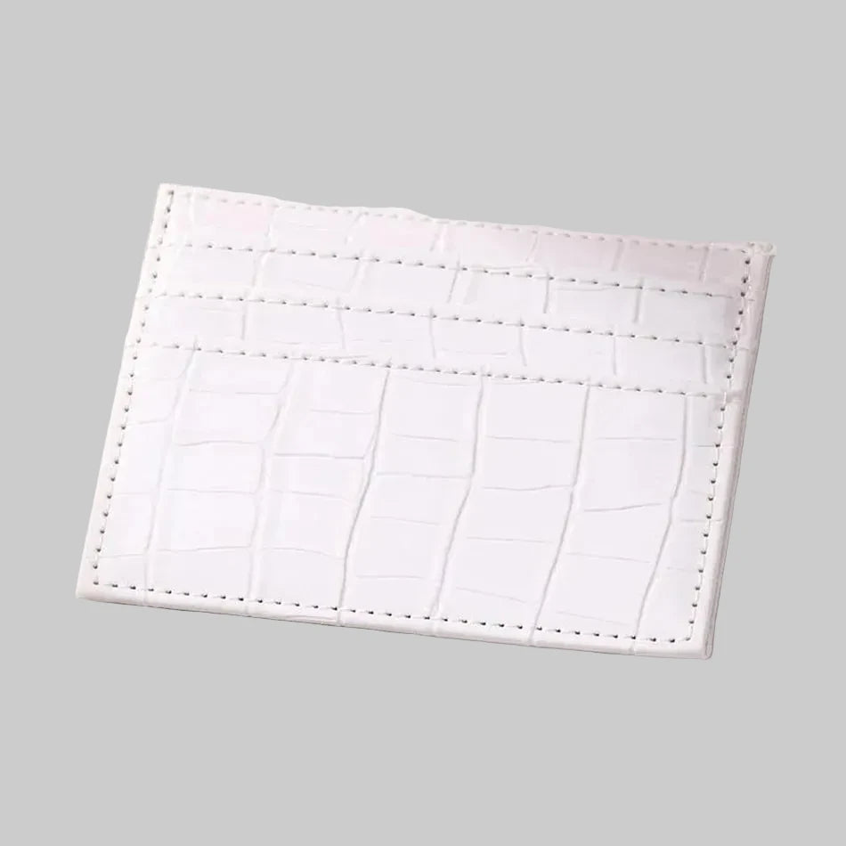 CROCETTI® Slim Crocodile Pattern Cardholder Wallet