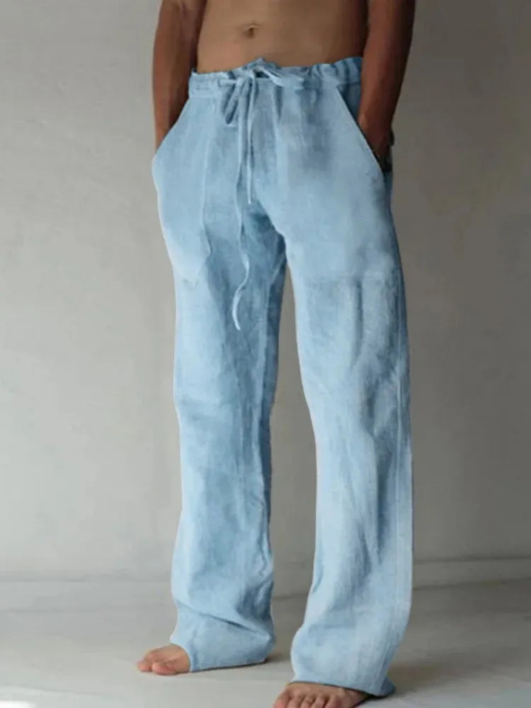 AMALFI® Cotton Linen Casual Trousers