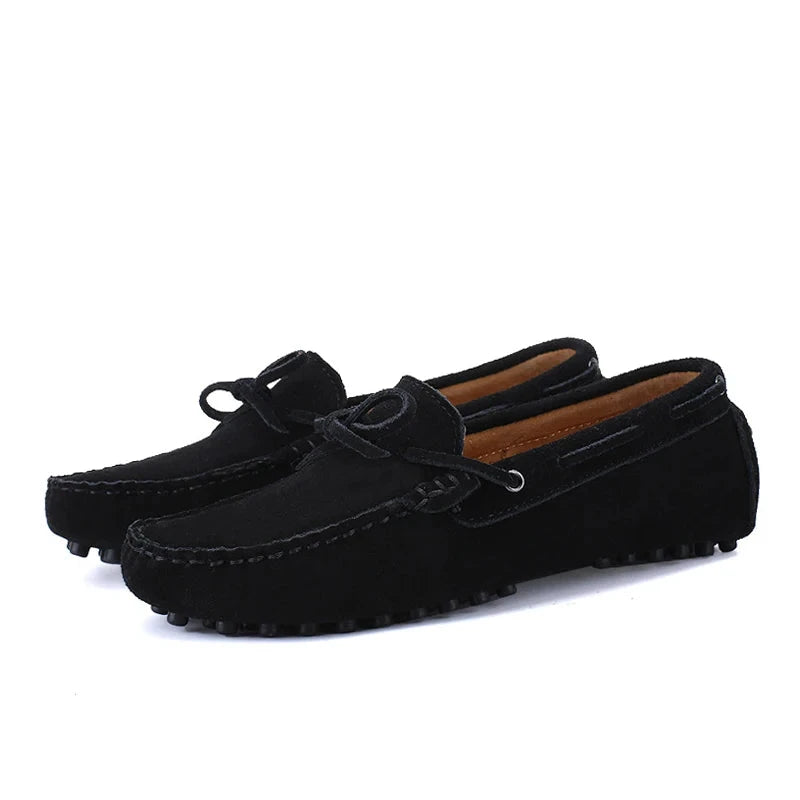 VANDOR® Summer Breeze Men’s Leather Loafers – Breathable Green Casual Shoes for Daily Comfort - Magnattos