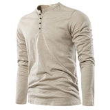 BRAM® Henery Neck Long Sleeve T shirt