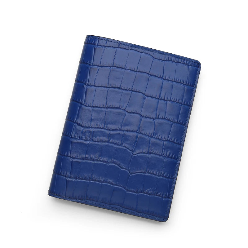 FLORENTI® Crocodile Embossed Leather Passport Cover