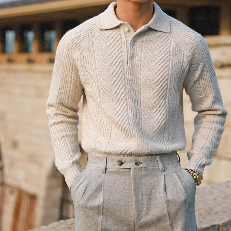MERINOIS® Autumn/Winter Thickened Knitted Lapel Sweater for Men - Magnattos