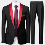 OXFORDIAN® Men’s Wedding Color-Block Collar Suit