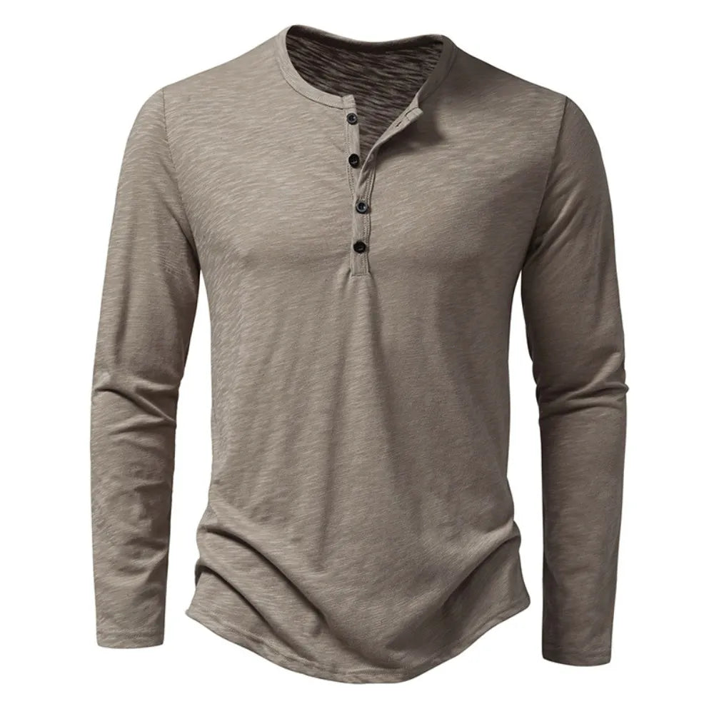HASSAN® Cotton Button Henley neck Shirt - Magnattos