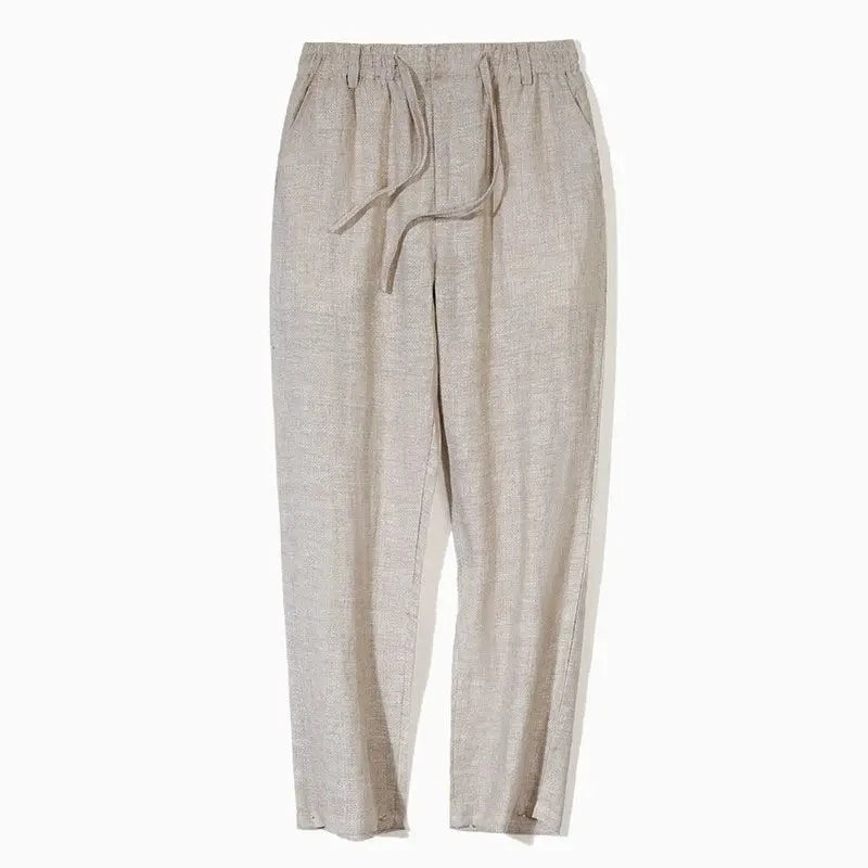 PORTOFINO® Men's Solid Color Cotton Linen Loose Fit Casual Pants