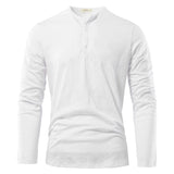 BRAM® Henery Neck Long Sleeve T shirt