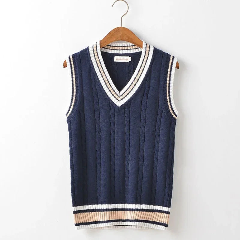 ANDREA® V-neck Retro Sweater - Magnattos