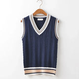 ANDREA® V-neck Retro Sweater