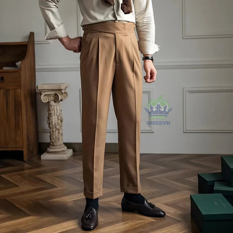 NAPOLI® High Waist Straight Suit Trousers – Italian Naples Edition