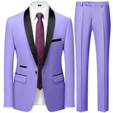 OXFORDIAN® Men’s Wedding Color-Block Collar Suit