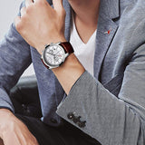 LIGÉ® Men's Quartz Leather Watch