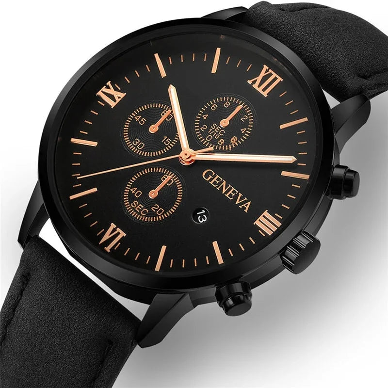 ROMAN® Black Quartz Men - Magnattos
