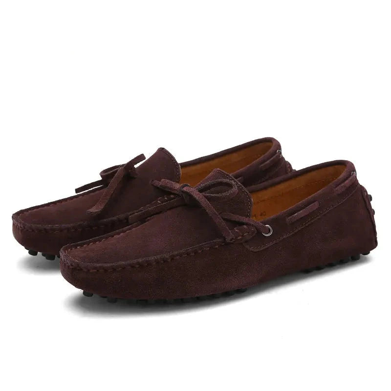 VANDOR® Summer Breeze Men’s Leather Loafers – Breathable Green Casual Shoes for Daily Comfort - Magnattos