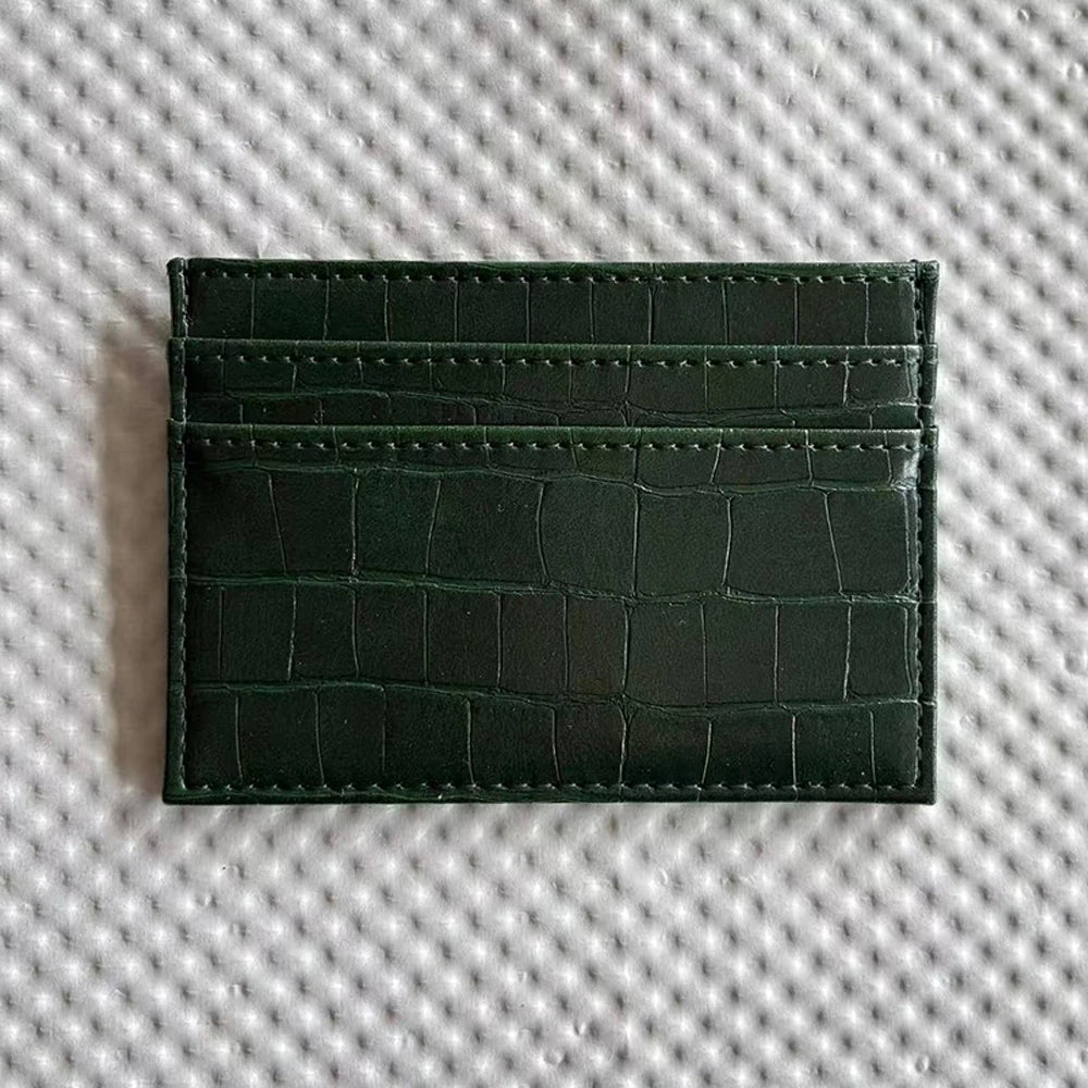NERO® Croco-Embossed PU Leather Card Wallet