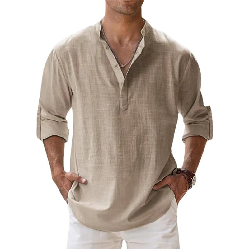 TIRRENO® Cotton Linen Shirts Casual - Magnattos