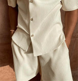 DMITRI® Solid color corduroy casual set