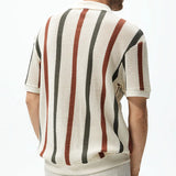 DAIKI® Lapel Short-sleeved Knit Polo Shirt