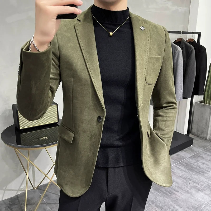 BRANTLEY® Deerskin Fleece Jacket Blazer for Men - Magnattos