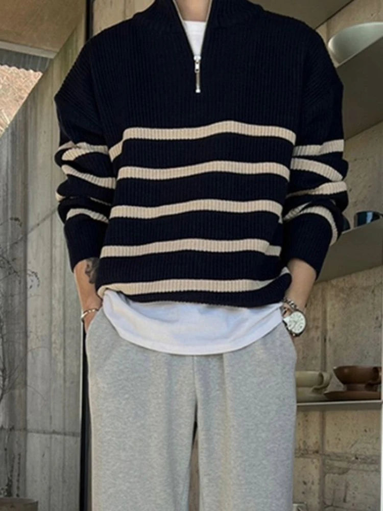 BOLONHA® Men's Wool Sweater With Zip - Magnattos