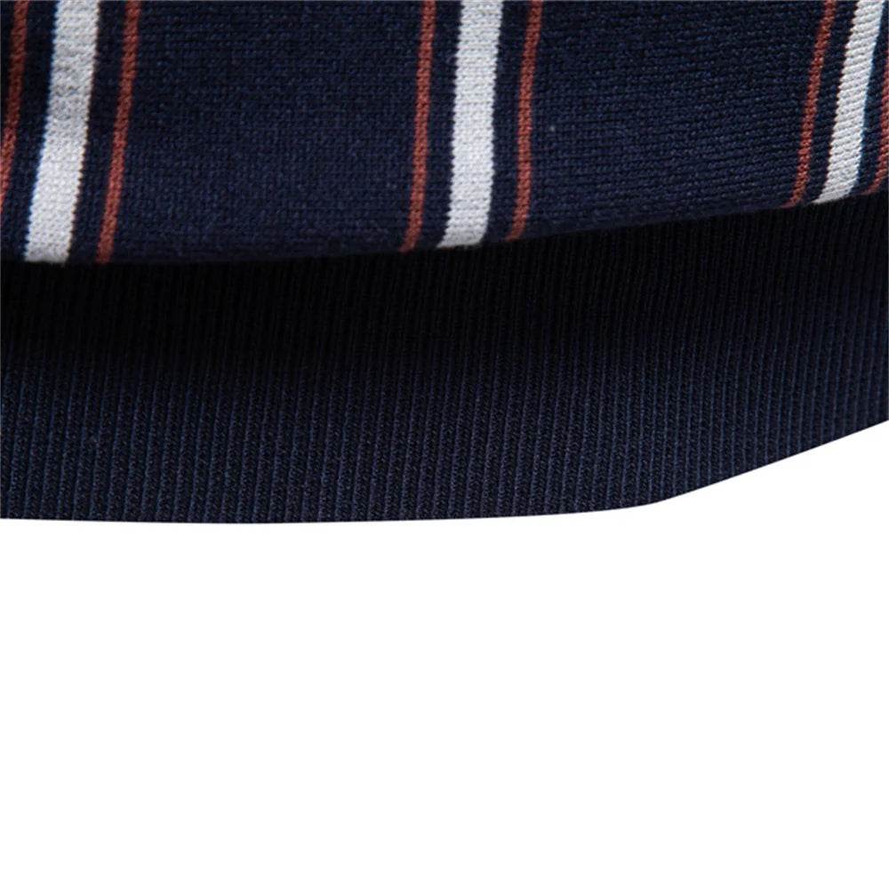 CORSINI® Contrast Stripe Knit Polo Shirt