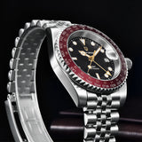 ALDERIO® 40MM GMT Automatic Men's Luxury Watch - Sapphire & Stainless Steel