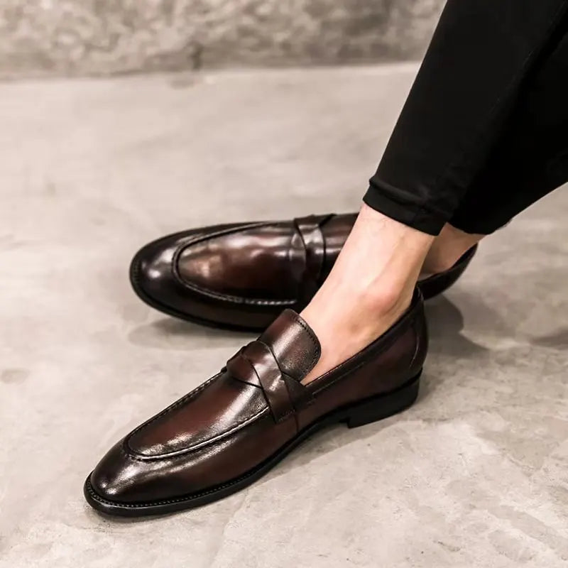 ITALO® Casual Leather Male Loafers - Magnattos