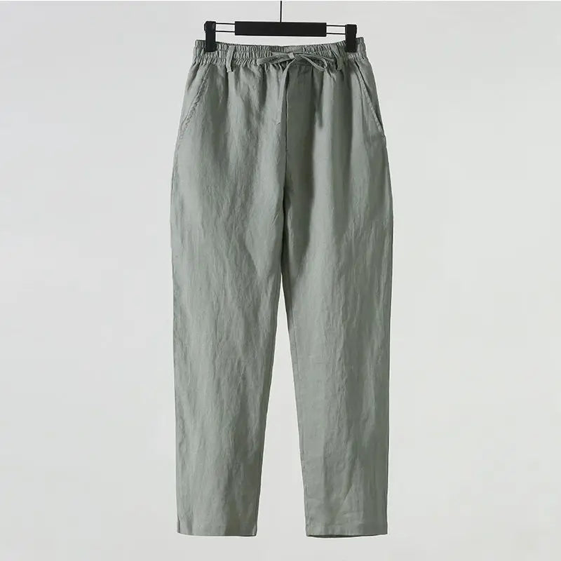 PORTOFINO® Men's Solid Color Cotton Linen Loose Fit Casual Pants