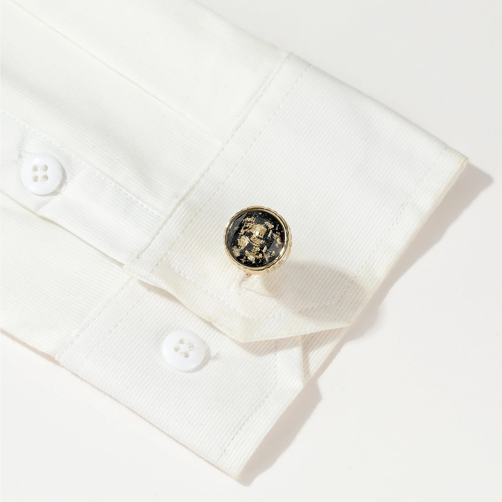 IMPERIALI® Round World Map Cufflinks – Tuxedo Edition