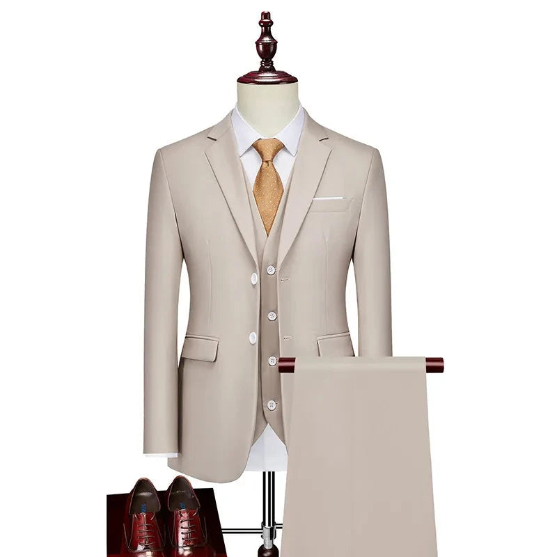 GRANTON® 3-Piece Men's Slim Fit Wedding Suit - Magnattos