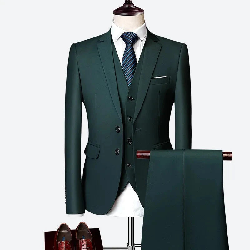 GRANTON® 3-Piece Men's Slim Fit Wedding Suit - Magnattos