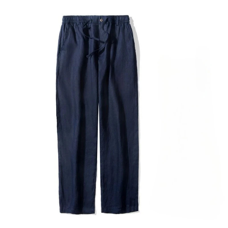 PORTOFINO® Men's Solid Color Cotton Linen Loose Fit Casual Pants