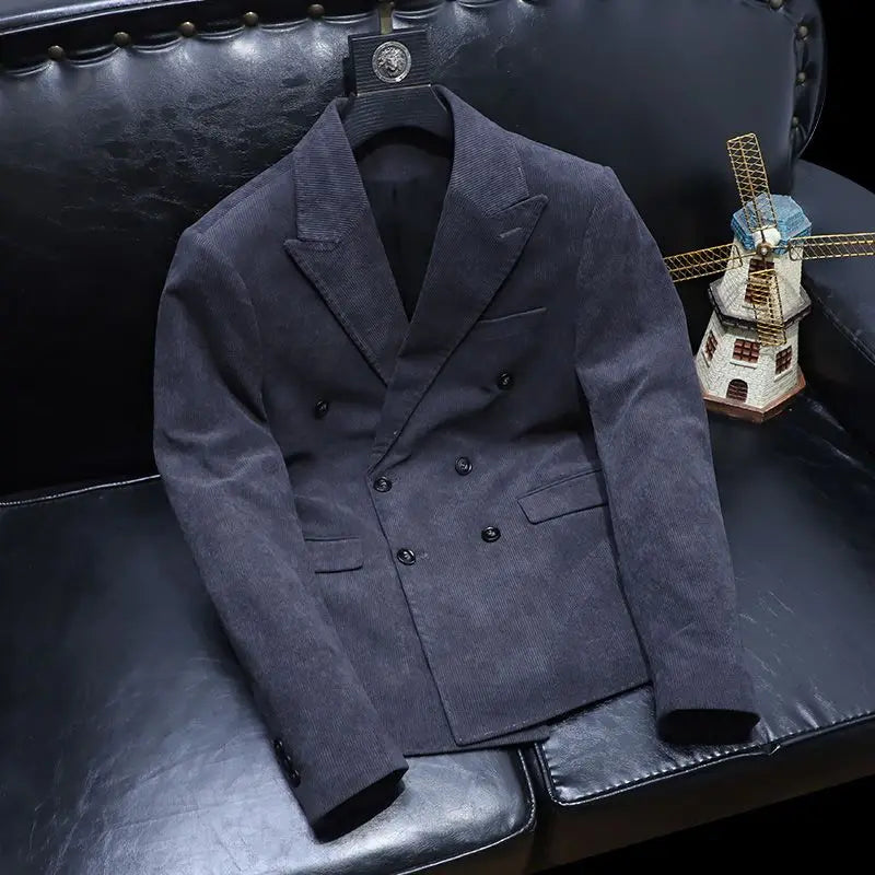 DALMORE® Double-Breasted Corduroy Slim Blazer