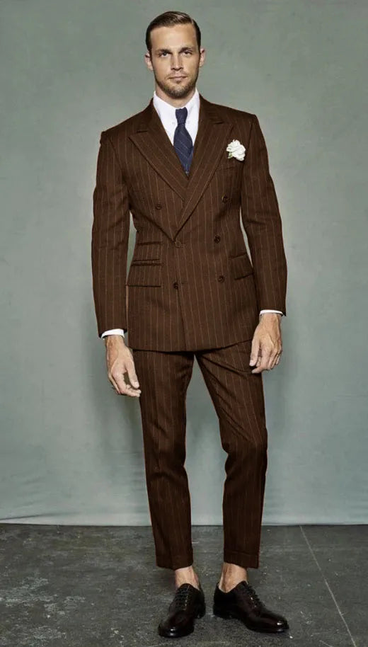DARWIN® Striped Two-piece Wedding Groom Set - Magnattos