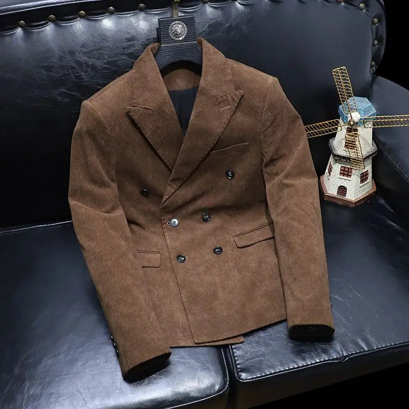 DALMORE® Double-Breasted Corduroy Slim Blazer