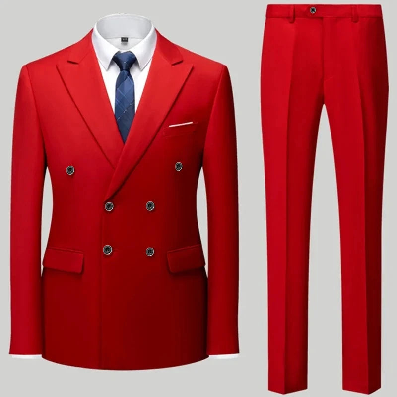 ALEKSEI® Suit Jacket Blazers Coat Pants 2 Peaces Set - Magnattos