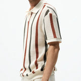 DAIKI® Lapel Short-sleeved Knit Polo Shirt