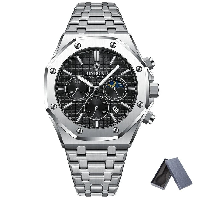 BINBOND® Luxury Luminous Stainless Steel Watch - Magnattos