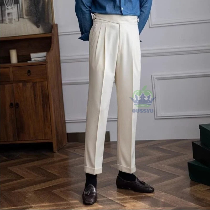 NAPOLI® High Waist Straight Suit Trousers – Italian Naples Edition