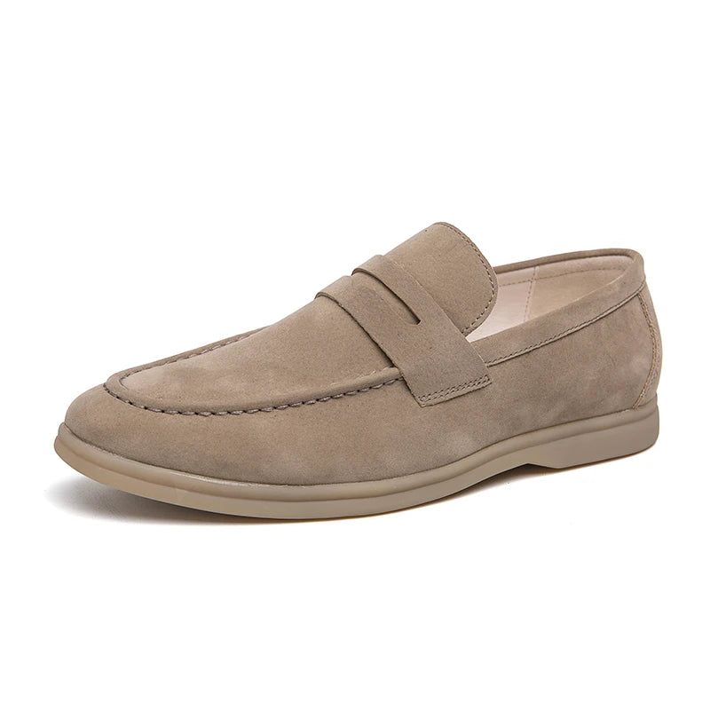 LEANDRO® Classic Soft Suede Penny Loafers for Men - Magnattos
