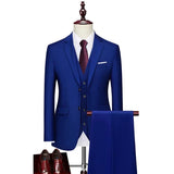 DANTE® High-End Three-Piece Formal Men’s Suit – Jacket, Vest, and Pants