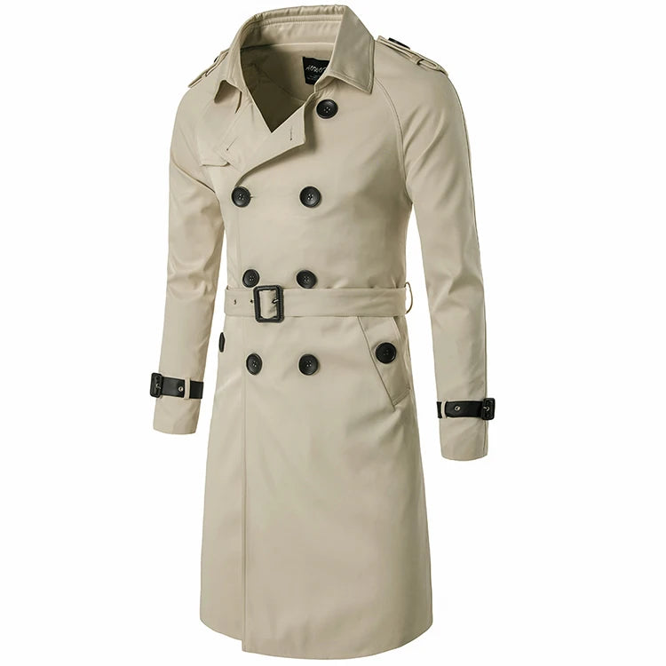 PANNOS® Long Trench Coat with Belt - Magnattos