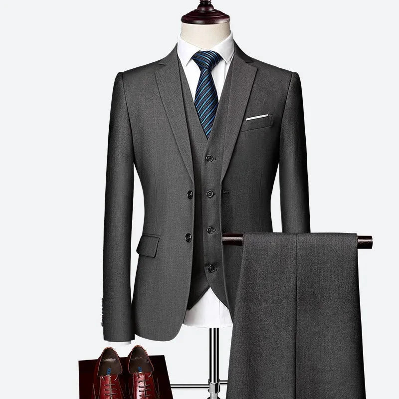 GRANTON® 3-Piece Men's Slim Fit Wedding Suit - Magnattos