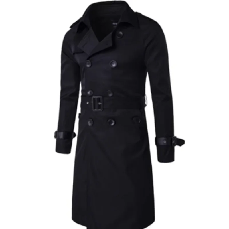 PANNOS® Long Trench Coat with Belt - Magnattos