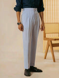CASTELLO® Vintage High Waist Pleated Suit Trousers – Men's Classic Lace-up Slim Fit Pants