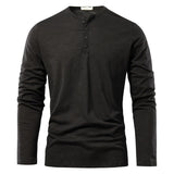 BRAM® Henery Neck Long Sleeve T shirt