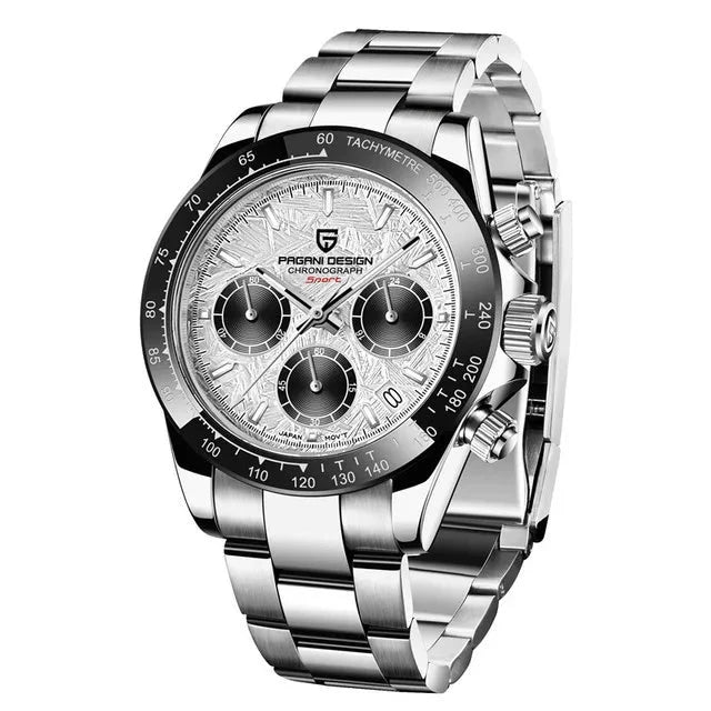 CASMONT® 40mm V2 Quartz Chronograph – Retro Sapphire Stainless Steel Waterproof Watch for Men - Magnattos