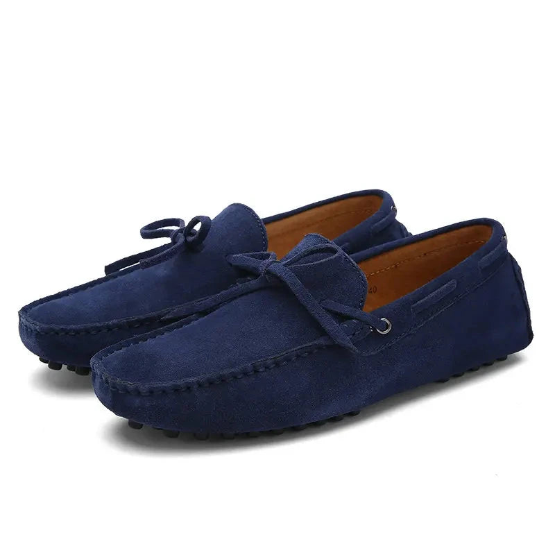 VANDOR® Summer Breeze Men’s Leather Loafers – Breathable Green Casual Shoes for Daily Comfort - Magnattos