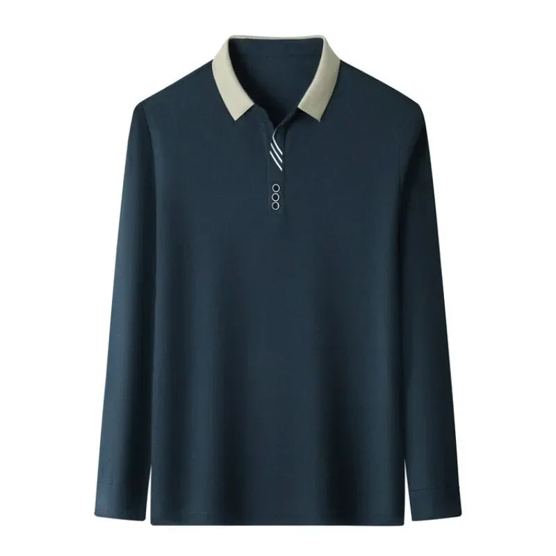 HASSAN® Long Sleeve Turn-down Collar Waffle T-shirt - Magnattos