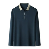 HASSAN® Long Sleeve Turn-down Collar Waffle T-shirt