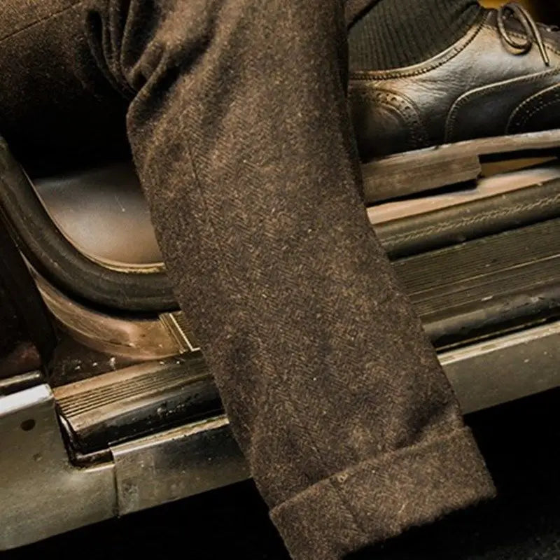 HENRY MONT® Herringbone Suit Pants - Magnattos